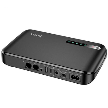 ИБП для роутера Hoco DB62 20 000mAh Imperial emergency UPS power bank 18W/1USB/1TypeC/5/9/12v/POE 15-24V/LED) black