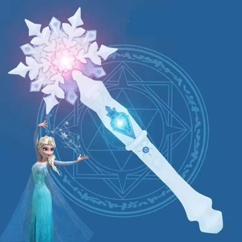 Сяюча чарівна паличка Ельзи з "Холодне серце" для дітей Magic Wand дитяча паличка з магічними звуками та підсвіткою, 32х11 см, блакитний (107003511)