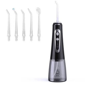 Ирригатор зубной Portable Oral Irrigator 106-2D (Black) портативный ирригатор для полости рта (6 насадок), 5 режимов, 8 уровней