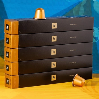 Набор 5 тубов кофе в капсулах VOLLUTO Nespresso (мягкий, сбалансированный), (50 капсул)