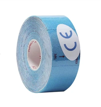 Тейп Кінезіо 2.5 см, кінезіологічна стрічка Kinesiology Tape Sportstape Sport & Therapy, 2.5 см, блакитний