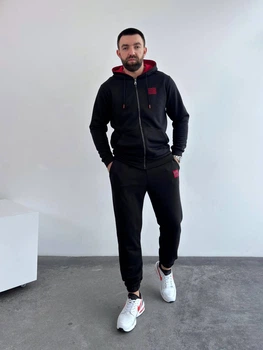Чоловічий спортивний костюм (кофта+штани) Uaclothes XXL Чорний (like33062-132761355)