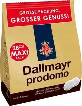 Кава в монодозах чалдах Philips Senseo Dallmayr Prodomo 28 шт Філіпс Сенсео 62 мм