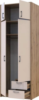 Розпашна Шафа Doros Ронді з антресоллю Дуб Артізан + Кашемір 82х52х236 см