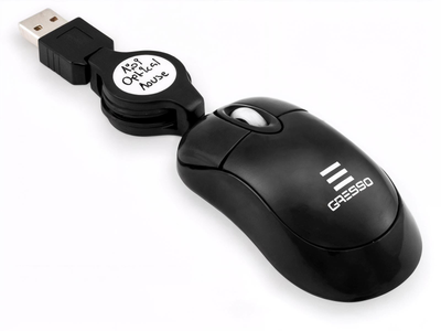Маленькая компьютерная мышка Gresso GM5194 USB Black