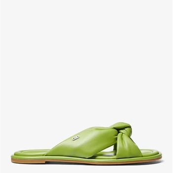 Женские шлепанцы кожаные Michael Kors 577277542 36.5 Зеленые (1159833121)