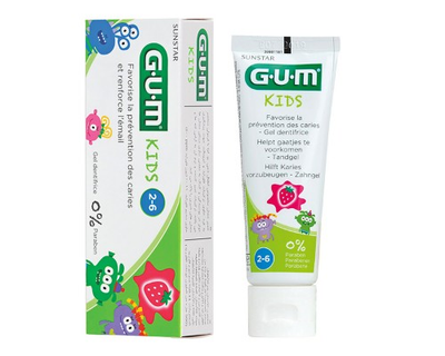 Зубная паста Gum для детей с 2 до 6 лет с фтором 50мл