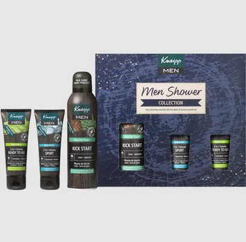 Подарунковий набір "Чоловіча колекція для душу", Kneipp Coffret Men shower Collection (піна для душу + два шампуні)