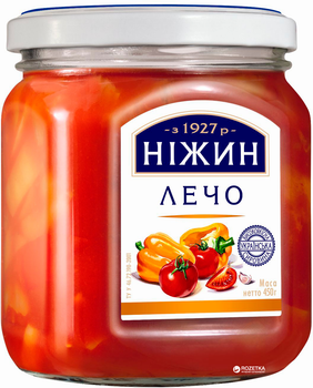 Лечо Ніжин в стеклянной банке 450 мл (4823006801435)