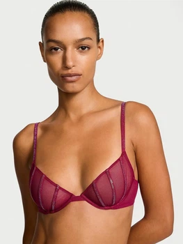 Бюстгальтер с косточками Victoria's Secret 26969614 75B Бордовый (199243997676)