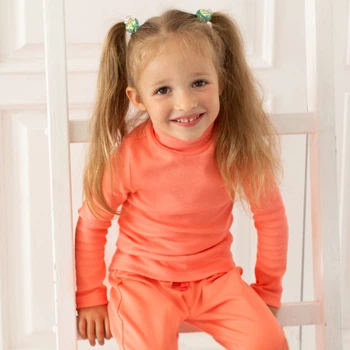 Гольф дитячий для дівчаток Trendy Tot 03-01536 кораловий 104 см (4 роки)