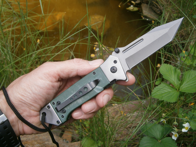 Ніж кишеньковий складаний Browning АК 713 US Tanto оливковий 22 см