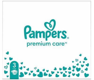 Підгузки Pampers Premium Monthly Box Rozmiar 3 (6-10 kg ) 200 шт (8006540855898)
