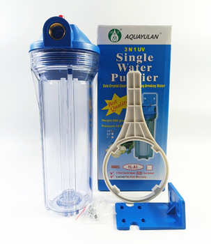 Колба AquaKut 2Р 10" 1/2" для холодной воды в комплекте ключ, крепление
