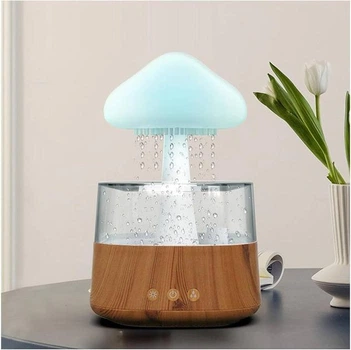 Ночник-увлажнитель воздуха MUSHROOM с эффектом дождя, паровой, 220 В, для дома и детской комнаты