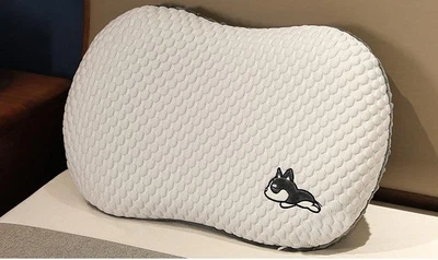 Подушка ортопедическая овальная Memory foam "Хаски" 35х55х9/7 серая