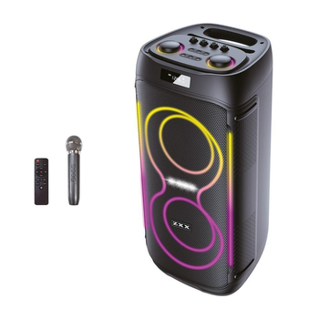 Колонка аккумуляторная портативная ZXX partybox 5509 c радиомикрофоном (USB/BT/FM/TWS)