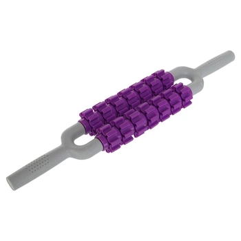 Массажер-палка роликовый антицеллюлитный 14 массажеров Massager Bar SP-Sport Фиолетовый FI-6198
