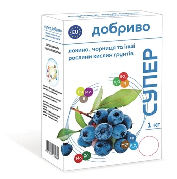 Супер Удобрение для голубики черники и других растений кислых почв 1 кг Семейный сад