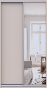 Шкаф купе Doros Сити Лайт Кашемир 1 ДСП/1 зеркало 120х60х225 см (80736335)