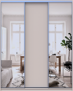 Шкаф купе Doros Сити Лайт Кашемир 1 ДСП/2 зеркала 180х60х225 см (80736368)