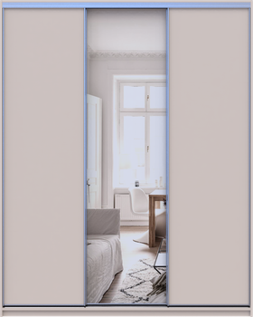Шкаф купе Doros Сити Лайт Кашемир 2 ДСП/1 зеркало 180х60х225 см (80736371)