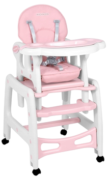 Krzesełko do karmienia Ricokids Sinco 5 w 1 Różowe (5908220470144)