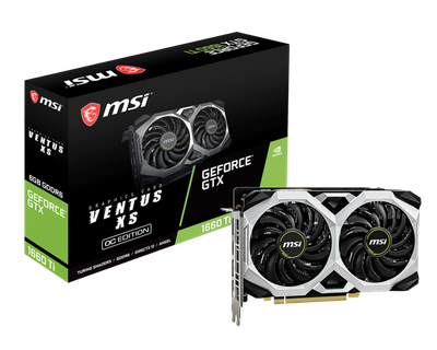 Відеокарта MSI GeForce GTX 1660 Ti Ventus XS 6G OC GDDR6 (GeForce GTX 1660 Ti VENTUS XS 6G OC), Б/в