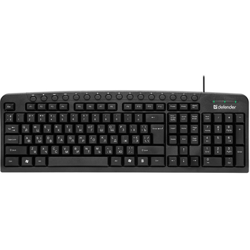 Провідна клавіатура DEFENDER Focus HB-470 |1.5 м, Eng, Рус, Укр| Чорний