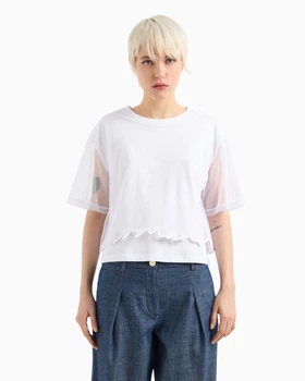Футболка с сеткой Armani Exchenge XS белый XW000541a