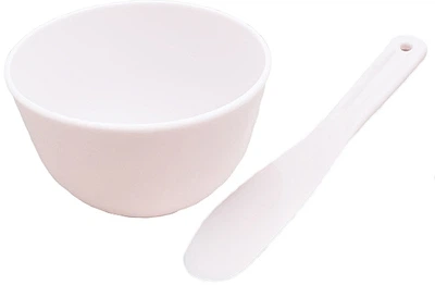 Набор для косметических продуктов CS095W, мисочка + лопатка, белый - Cosmo Shop (1192450-120579)