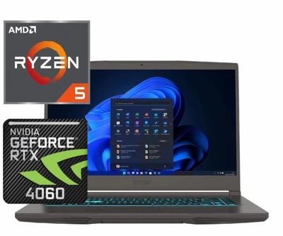 Ноутбук (2024) for gaming MSI Thin A15 R5-7535HS/ 16GB / 512GB/ Win11x Licensed/ RTX4060 / 15.6" 144Hz