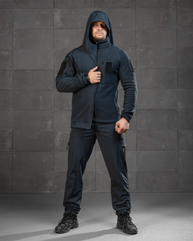 Форма ДСНС SoftShell 3в1 Куртка та Штани + Флісова Кофта темно-синя розмір S