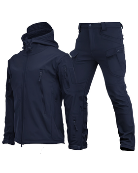 Форма ДСНС Tactical Vanguard SoftShell Куртка з капюшоном + Штани синя розмір 4XL