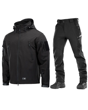 Зимова Форма M-Tac SoftShell Куртка з підстібкою та Штани чорний розмір XS