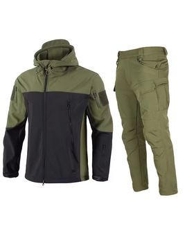 Костюм Gman SoftShell на флісі Куртка + Штани олива з чорним розмір 3XL