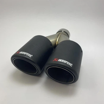 Насадка наконечник глушителя Akrapovic 54-89 YJB carbon d54мм L240мм зовн 190*89мм на выхлопную трубу SV0369