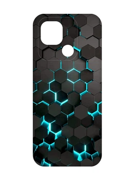Матовий чохол з червоними боками на Xiaomi Redmi 10C :: Соти 3D (принт 357)