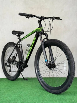 Велосипед міський Mercury S700 OVERLORD 27.5" AL рама 19" касета Shimano 24 швидкості чорно-зелений
