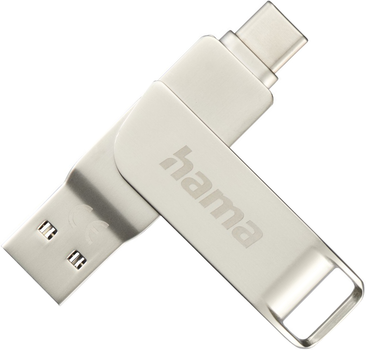 Pendrive Hama C-Rotate Pro 256GB USB 3.0 Silver (4047443474094)