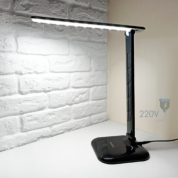 Светодиодная настольная лампа Ardero (Feron) DE1725 ARD 9W 500Lm 6500K черная холодная (для офиса, маникюра)