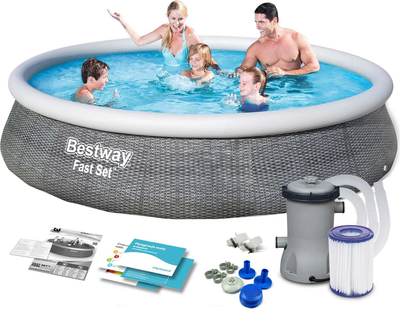 Басейн Bestway Fast Set 396 x 84 см 9 в 1 57376 (6942138968293)
