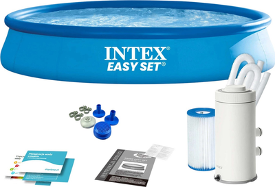 Басейн наливний Intex Easy Set 457 х 84 см 9 в 1 (6941057400204)