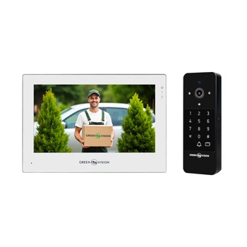 Комплект відеодомофону GreenVision GV-005-GV-059+GV-007 1024х600MP TFT LCD AC 110-230V Wi-Fi