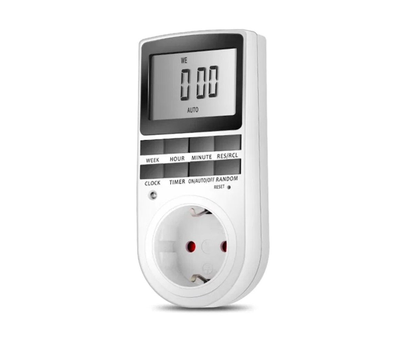 Розетка таймер Voltronic WM-001 16A 3680W IP20 White (WM-001)