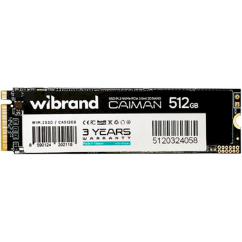 внутренний SSD накопитель Wibrand Caiman 512GB M.2 NVMe (WIM.2SSD/CA512GB)