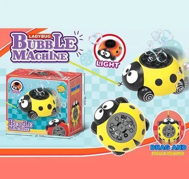 Каталка с мыльными пузырями A-Toys "Солнышко" желтая на аккумуляторе 2 бутылочки раствора (BBX800)