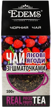 Чай чорний Edems зі шматочками Лісові Ягоди, 100 г