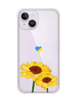 Чохол із потовщеними кутами на iPhone 14 :: Жовті квіти (принт 364)