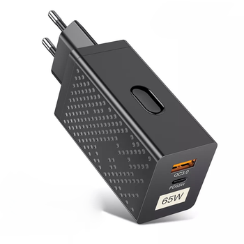 Сетевое зарядное устройство 65W GaN PD+QC3.0 адаптер питания для телефона Uslion UD7579 Black